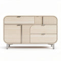 Light oak sideboard with multiple drawers and doors 120 x 45 x 75cm